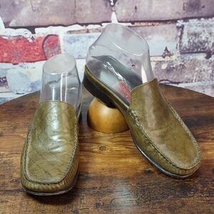 Cole Haan Embossed Leather Slip-on Style Mules